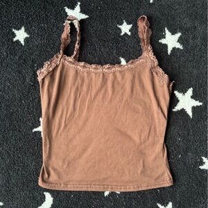 Brown Lace Cami Top